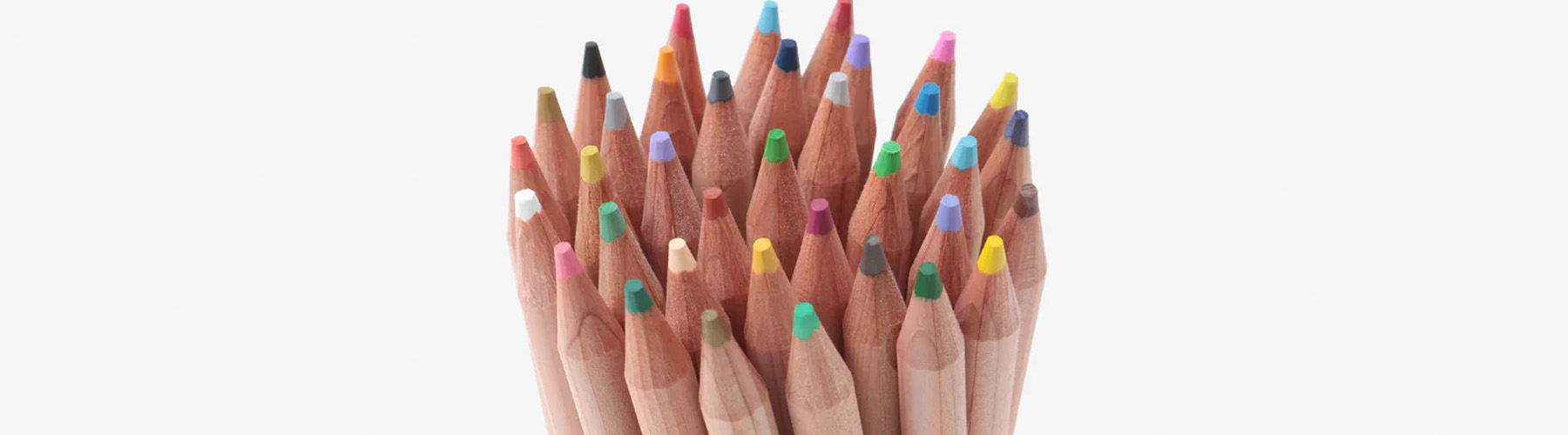 DIY shelves with colored pencils.  Colored pencil storage, Pencil