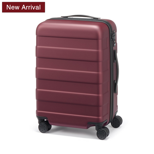 Adjustable Handle Hard Shell Suitcase 36L | Carry-On Burgundy MUJI