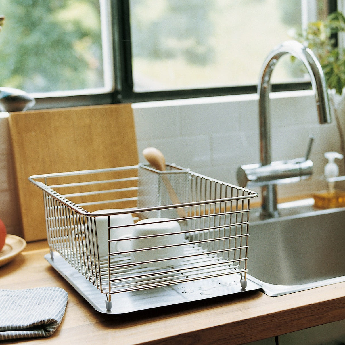 Stainless steel dish rack for sink sale