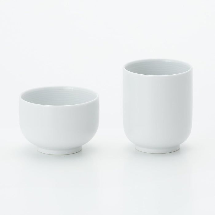 Japanese Style Tea Cups - Temple White