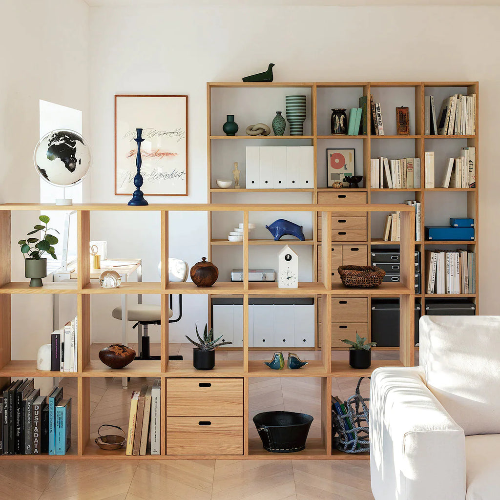 [HD] Oak Stacking Shelf - Wide Type - 3 Shelves