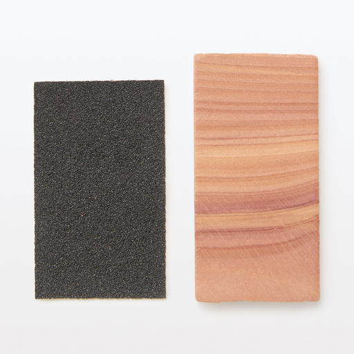 #WK44 -imported- Irregular Shapes Red Cedar Block Set with Sandpaper MUJI