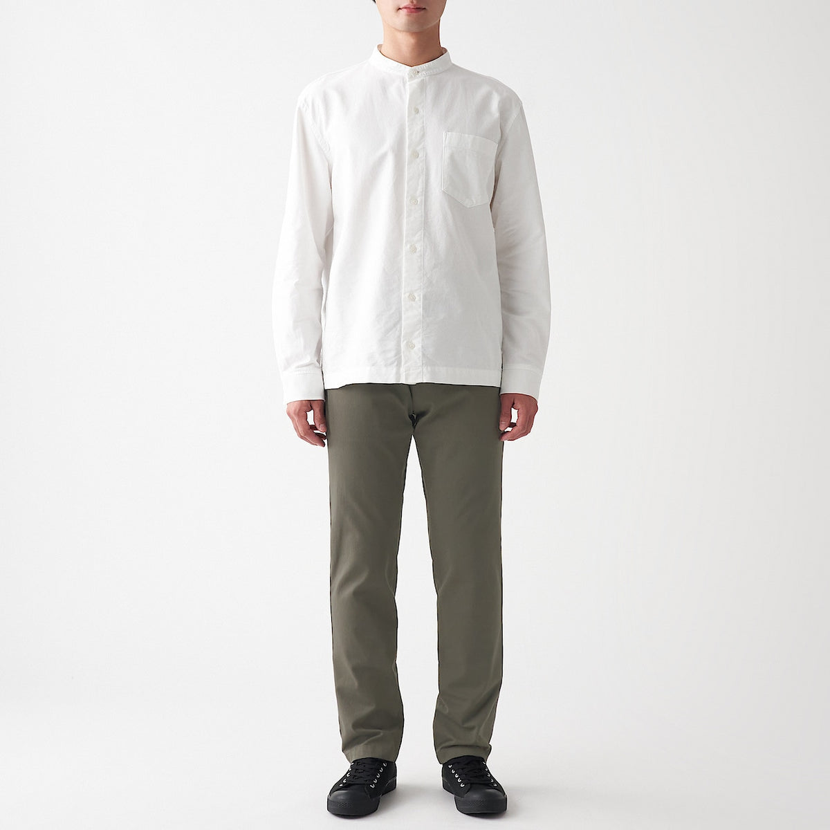 Men's Stretch Chino Slim Fit Pants Inseam 32in | Work Pants | MUJI 