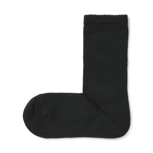 Right Angle No Elastic Loose Fit Socks Black MUJI