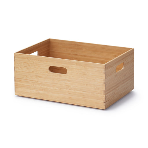 Stackable Bamboo Box - Medium W14.6 x D10.2 x H6.5" MUJI