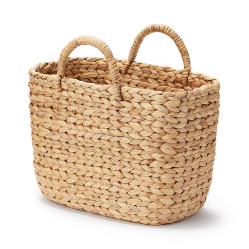 #wk 49 - Water Hyacinth Basket - Large W14.6 x D7.3 x H10.2" MUJI