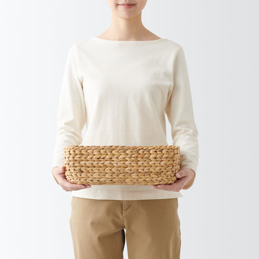 #wk 49 - Water Hyacinth Basket - Rectangle - Small W13.4 x D9.1 x H4.7" MUJI