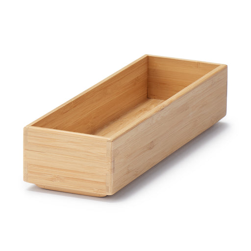 Stackable Bamboo Organizer Box - Small W3.3 x D10.2 x H2.2" MUJI