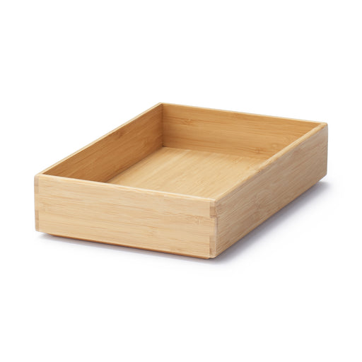 Stackable Bamboo Organizer Box - Medium W6.7 x D10.2 x H2.2" MUJI