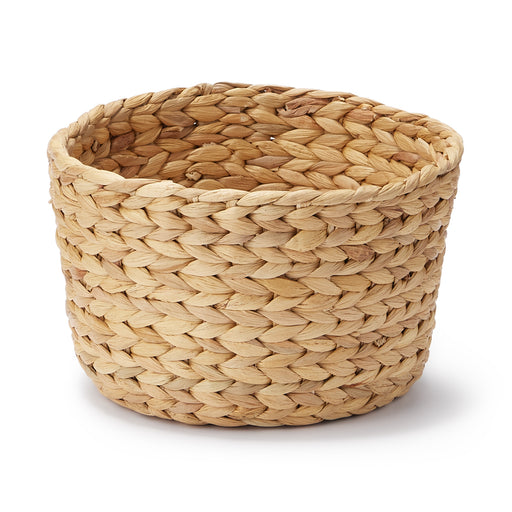 #wk 49 - Water Hyacinth Basket - Round - Shallow Dia. 9.8 x H6.3" MUJI