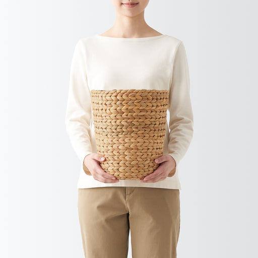 #wk 49 - Water Hyacinth Basket - Round - Deep Dia. 10.2 x H11.8" MUJI