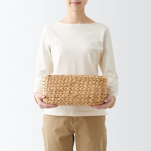 #wk 49 - Water Hyacinth Basket - Rectangle - Medium W13.4 x D9.1 x H6.3" MUJI