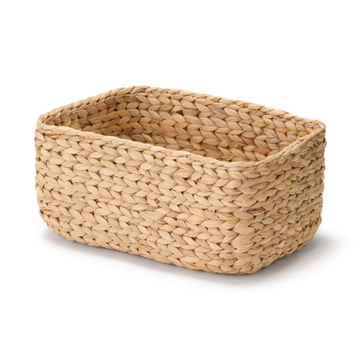 #wk 49 - Water Hyacinth Basket - Rectangle - Medium W13.4 x D9.1 x H6.3" MUJI