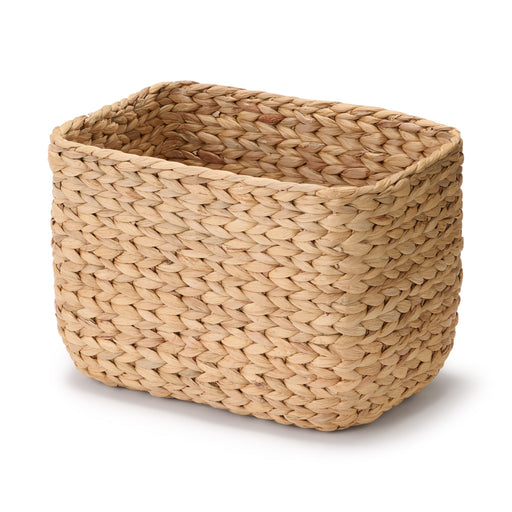 #wk 49 - Water Hyacinth Basket - Rectangle - Large W13.4 x D9.1 x H9.4" MUJI