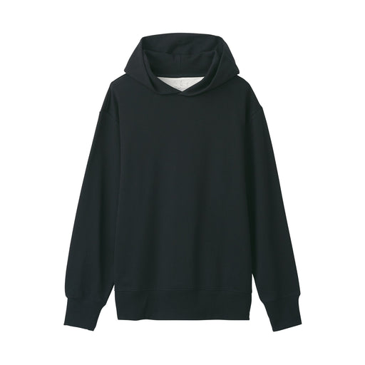 Men's French Terry Pullover Hoodie Black MUJI