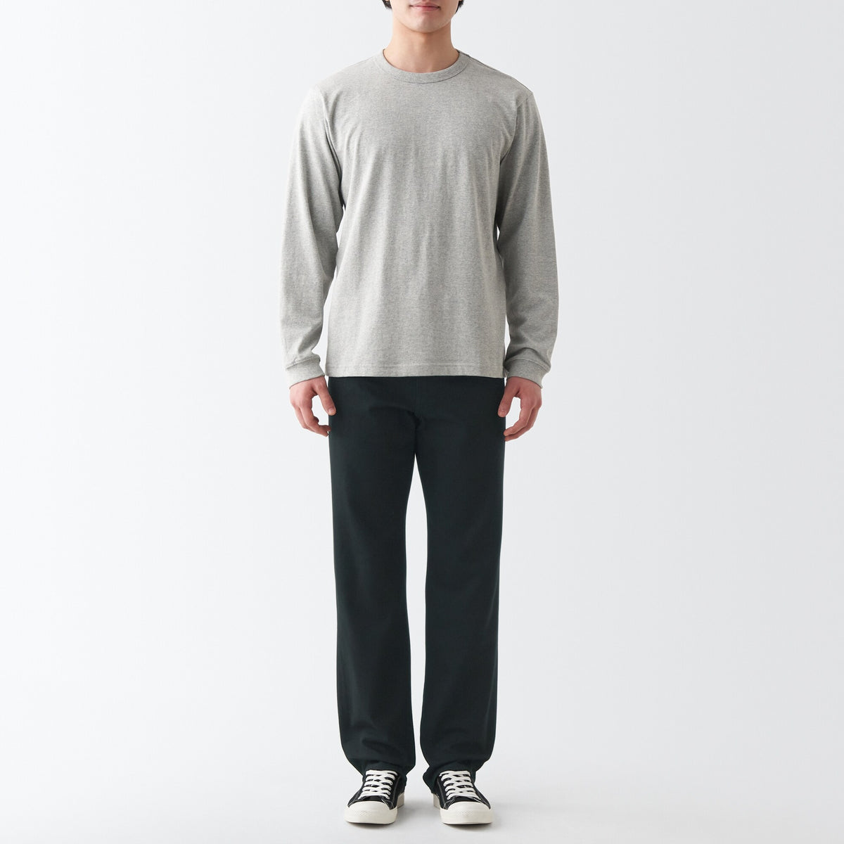 Men's Denim Regular Fit Pants Black | Jeans | MUJI USA