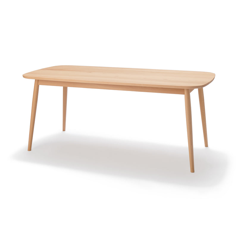 [HD] Beech Wood Table with Round Legs - W 70.9" MUJI