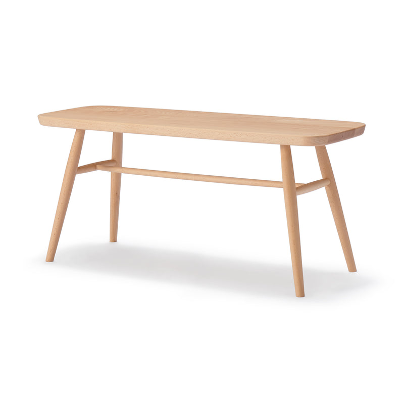 Beech Wood Bench with Round Legs MUJI