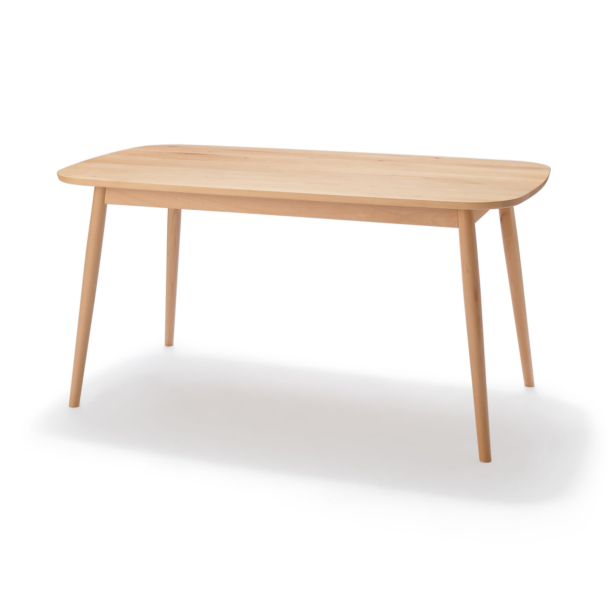 Beech Wood Table with Round Legs | Japanese Wood Furniture | MUJI USA