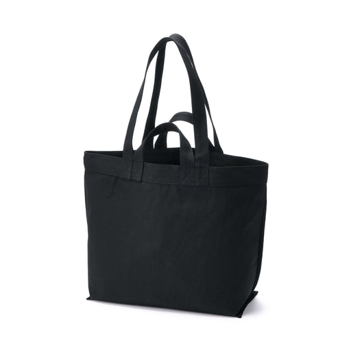 Canvas Double Handle Tote Bag Black MUJI