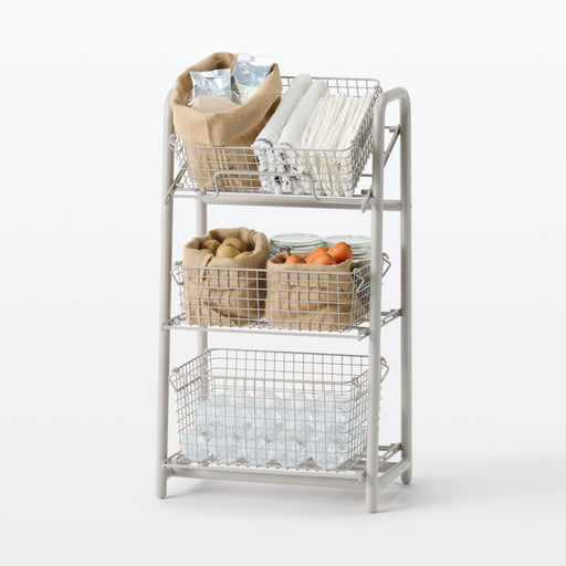 #wk 49 -imported- Steel Pipe Storage Rack - Warm Grey MUJI