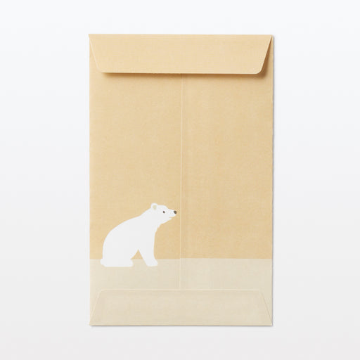 Bamboo Paper Petit Envelope - Small - Polar Bear (3 Pack) MUJI