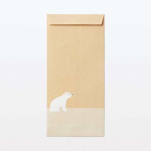 Bamboo Paper Petit Envelope - Large - Polar Bear (3 Pack) MUJI