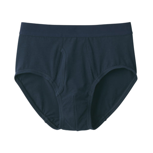 Men's Stretch Jersey Front Open Brief Dark Navy MUJI