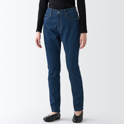 Women's Stretch Denim Slim Pants Blue MUJI