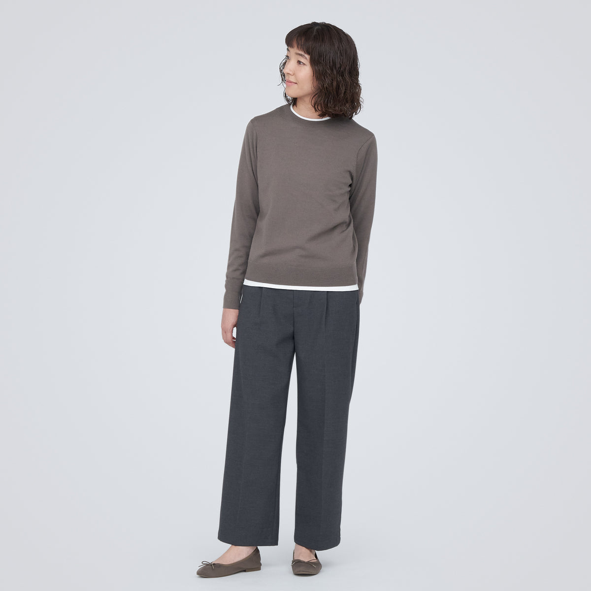 Women's Brushed Tuck Wide Pants | Fall Fashion Essentials | MUJI USA