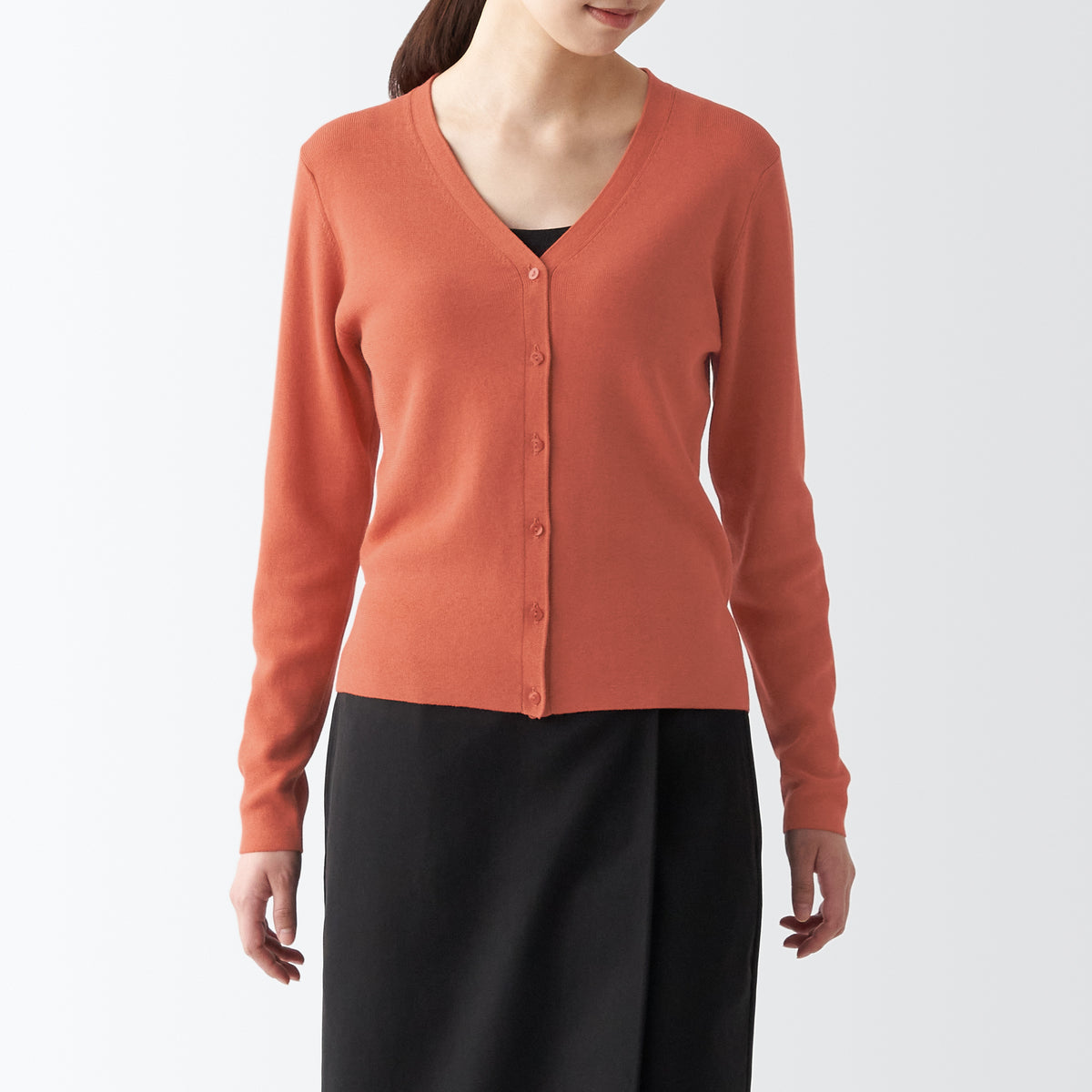 Women's UV Cut Ribbed Knit V-Neck Cardigan | MUJI USA