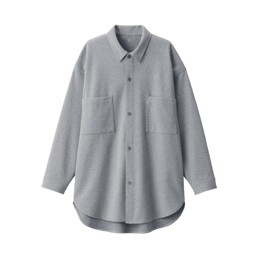 Labo Stretch Brushed Long Sleeve Shirt Gray MUJI