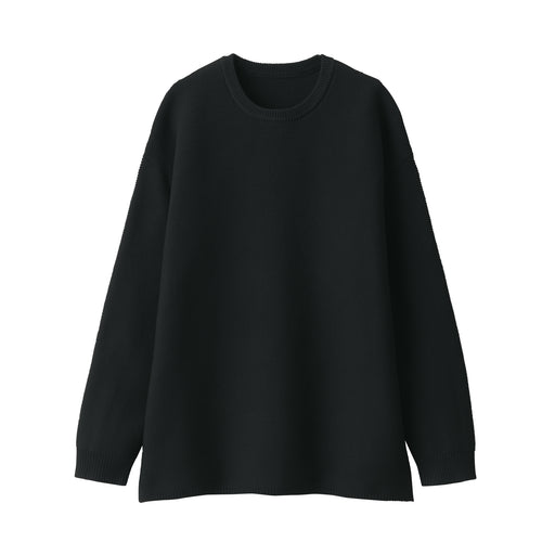 Labo Warm and Washable Crew Neck Sweater Black MUJI