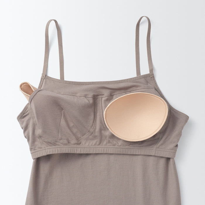 One-Size Silk Tank Top with Built-in Bra