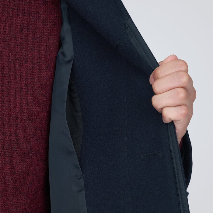 Men's Reclaimed Wool Blend Coat | MUJI USA