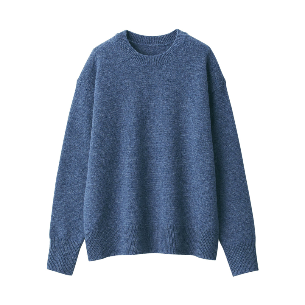 MUJI USA Women's Jacquard Crew Neck Sweater