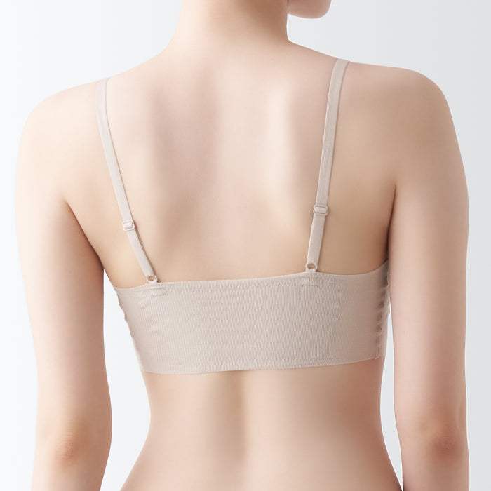 Muji Wire-free Mold Bra without Hooks Black Color From Japan Free Shipping  