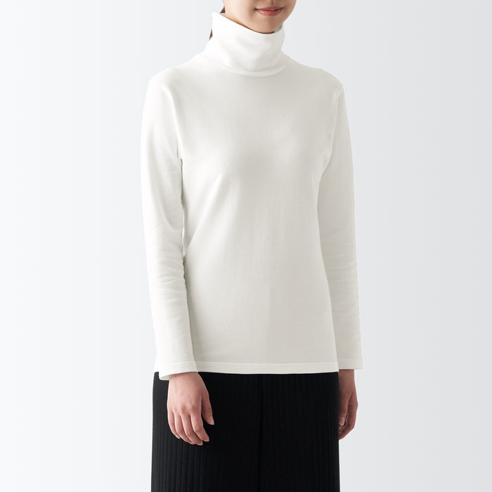 Women\'s Warm Cotton | USA | T-Shirt Winter Sleeve Turtle Long Thick Innerwear Neck MUJI