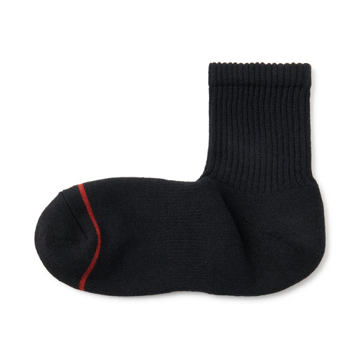 Warm Pile Cotton Short Socks Dark Gray MUJI