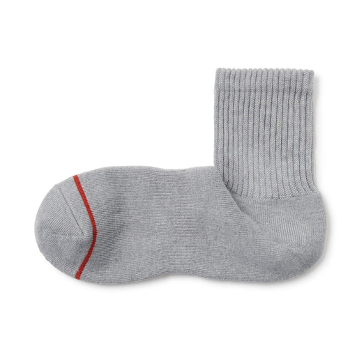 Warm Pile Cotton Short Socks Gray MUJI