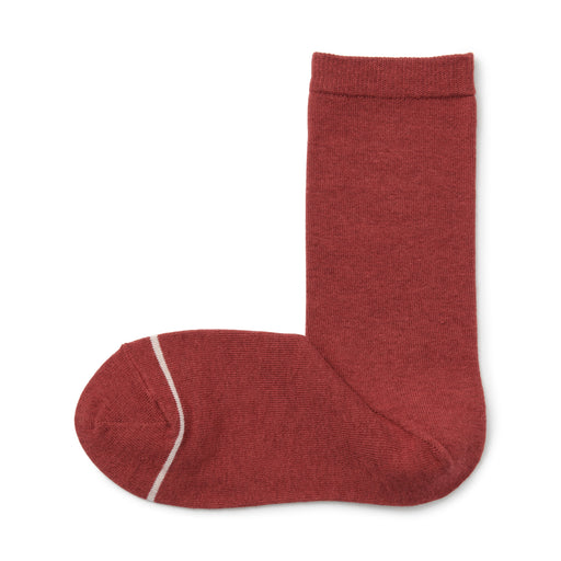 Warm Pile Cotton Socks Red MUJI