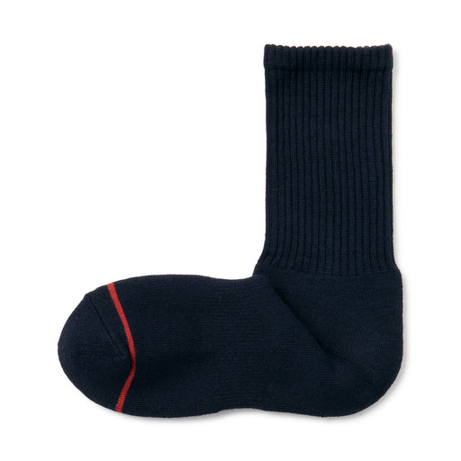 Warm Pile Cotton Socks Dark Navy MUJI