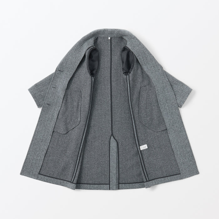 Women's Recycled Wool Blend Chester Coat - Gray Pattern