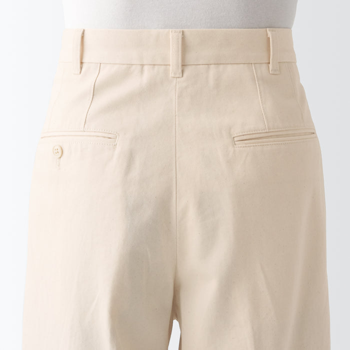 Men's Chino Tuck Wide Pants | Chino Pants | MUJI USA