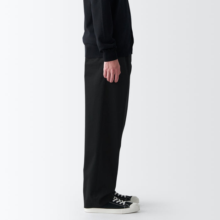 Men's Chino Tuck Wide Pants | Chino Pants | MUJI USA