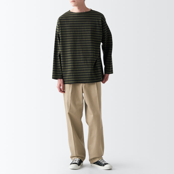 Men's Chino Tuck Wide Pants | Chino Pants | MUJI USA