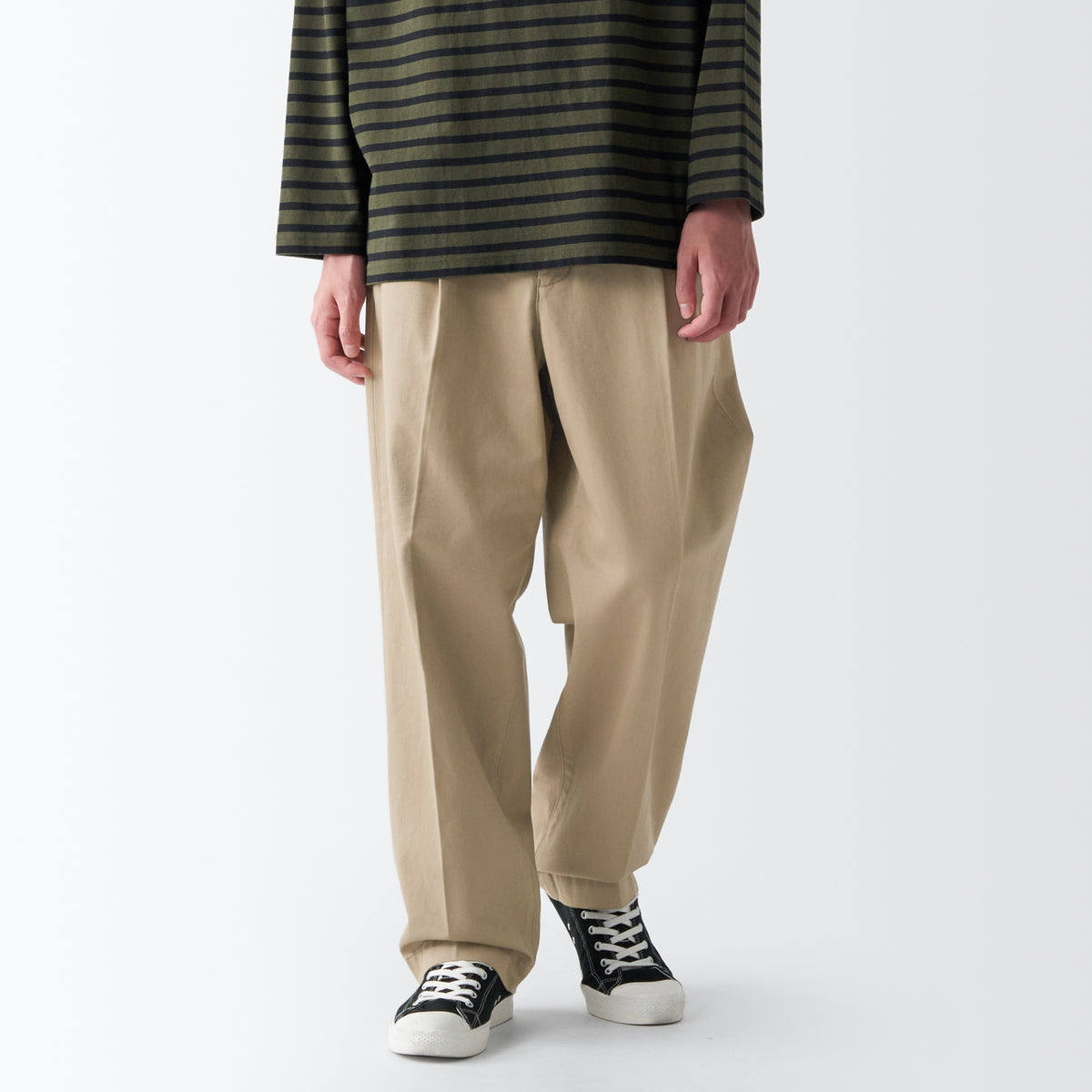 Men's Chino Tuck Wide Pants