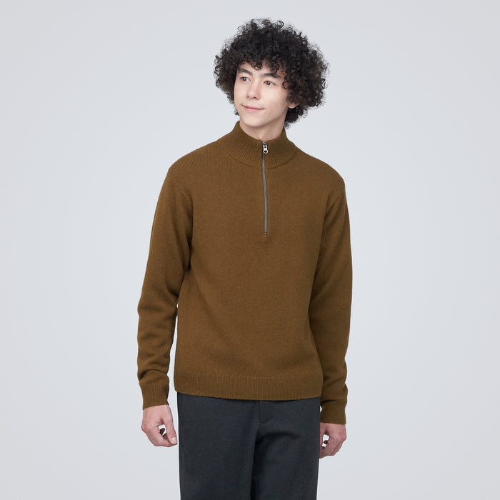 Men's Mid-Gauge Wool Zipped Sweater