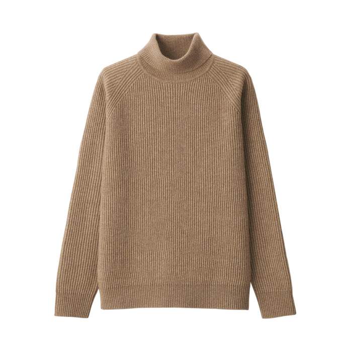 Men's Wool Yak Ribbed Turtle Neck Sweater