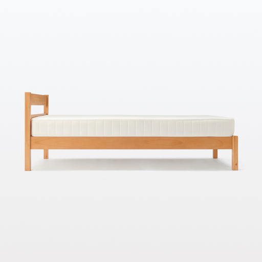 [HD] Rubberwood Wooden Bed - Single MUJI